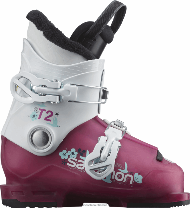Salomon Junior - Kids On-Piste Boots - T2 Rt Girly JV8B481380 Rose Violet Translucent/White