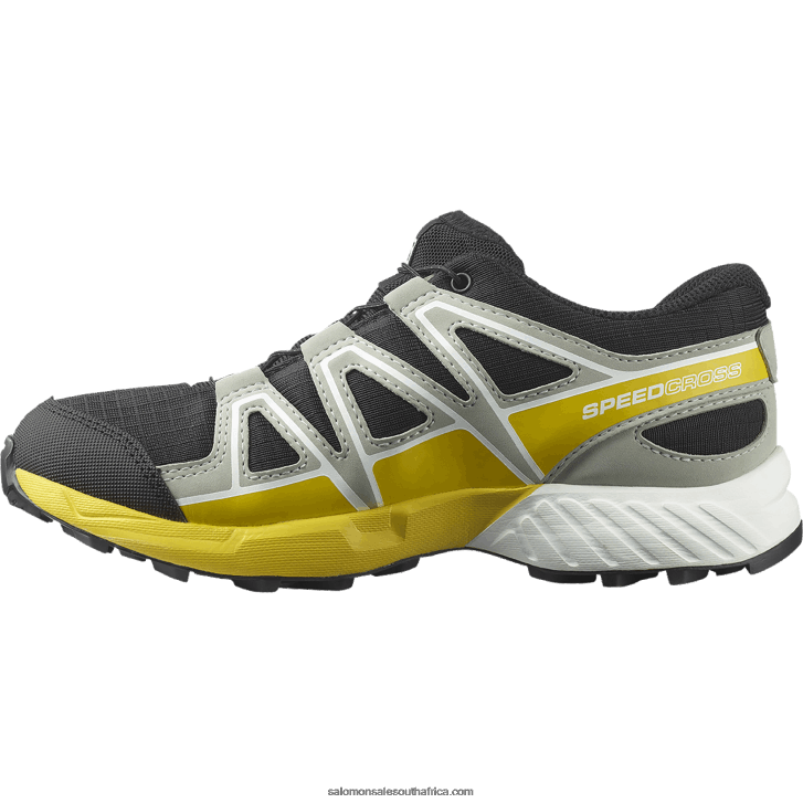 Salomon Junior - Kids\ Shoes - Speedcross Clima Waterproof JV8B481343 Black/Wrought Iron/Lemon