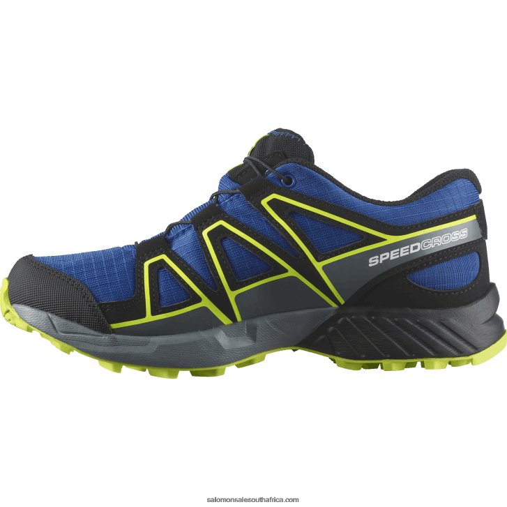 Salomon Junior - Kids\ Shoes - Speedcross Clima Waterproof JV8B481344 Nautical Blue/Black/Acid Lime