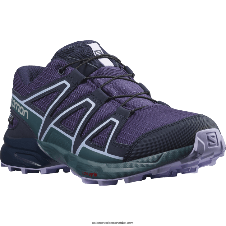 Salomon Junior - Kids\ Shoes - Speedcross Clima Waterproof JV8B481345 Grape/Mallard Blue/Lavender