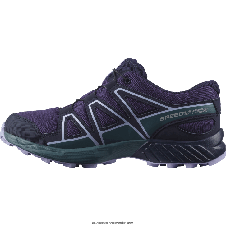 Salomon Junior - Kids\ Shoes - Speedcross Clima Waterproof JV8B481345 Grape/Mallard Blue/Lavender