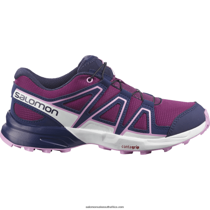 Salomon Junior - Kids Shoes - Speedcross JV8B481355 Plum Caspia/Evening Blue/Orchid