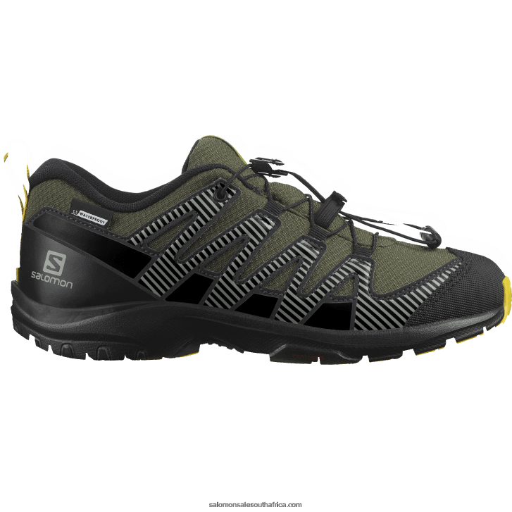 Salomon Junior - Kids Shoes - Xa Pro V8 Clima Waterproof JV8B481362 Olive Night/Black/Sulphur