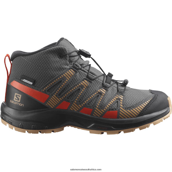 Salomon Junior - Kids Shoes - Xa Pro V8 Mid Clima Waterproof JV8B481342 Magnet/Acorn/Cherry Tomato