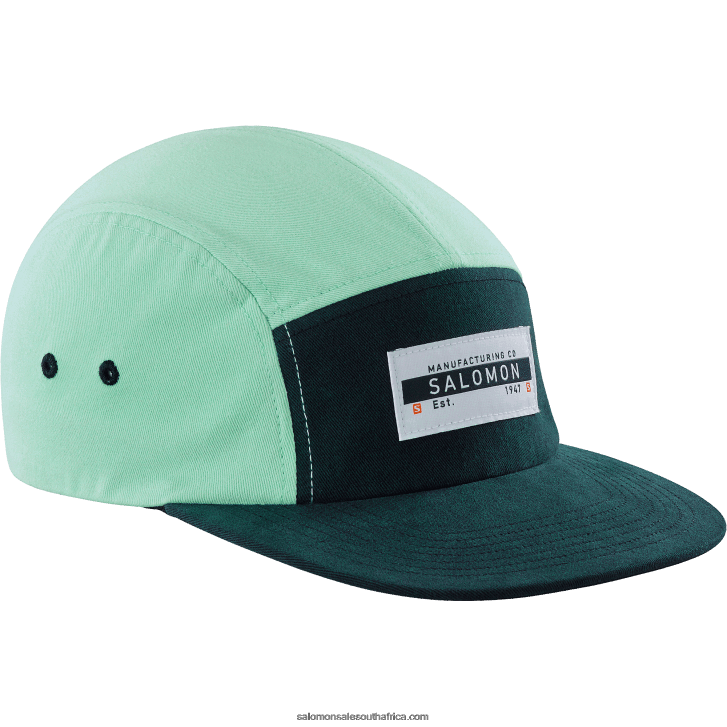 Salomon Mens Cap - Five Panel JV8B48451 Beach Glass/Black