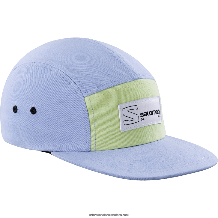 Salomon Mens Cap - Five Panel JV8B48452 Serenity/Sunny Lime