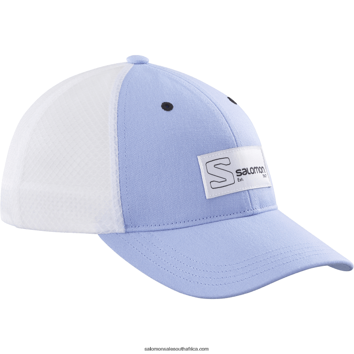 Salomon Mens Curved Cap - Trucker JV8B48436 Serenity/White