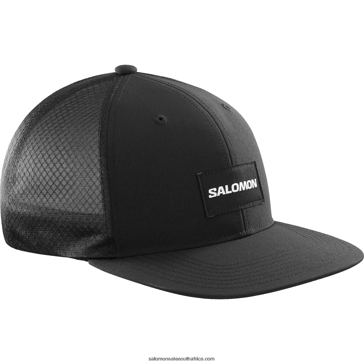 Salomon Mens Flat Cap - Trucker JV8B48419 Deep Black