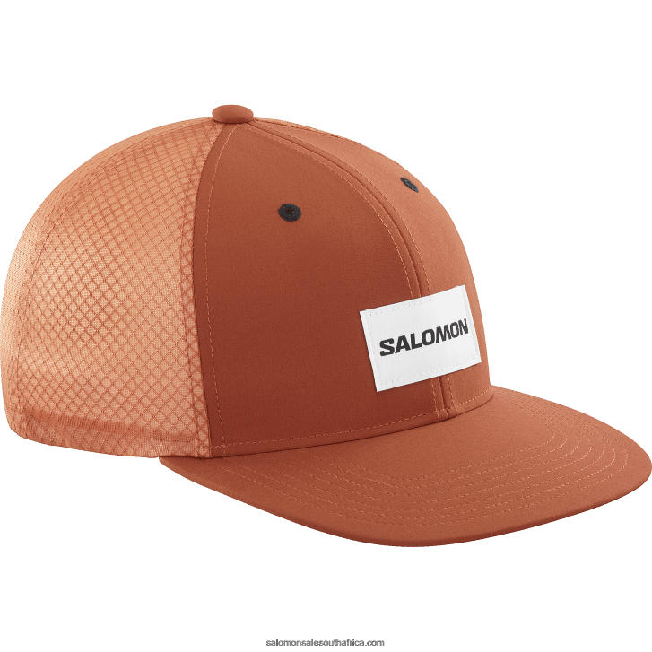 Salomon Mens Flat Cap - Trucker JV8B48420 Burnt Henna