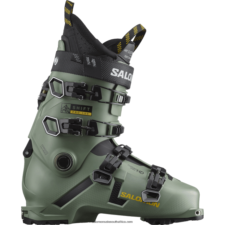 Salomon Mens Freeride Boots - Shift Pro 100 At JV8B481232 Oil Green/Black/Solar Power