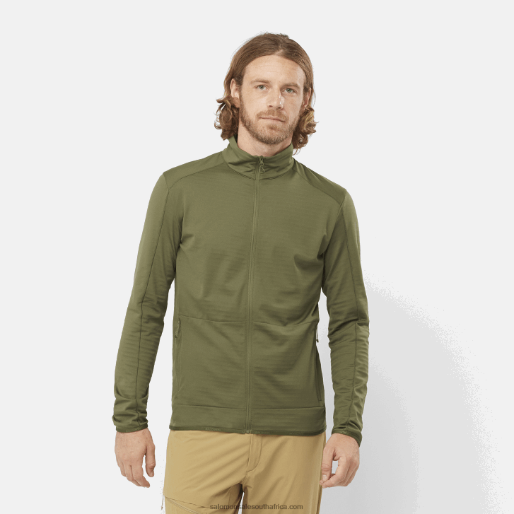 Salomon Mens Full Zip Midlayer Jacket - Essential Lightwarm JV8B48555 Grape Leaf