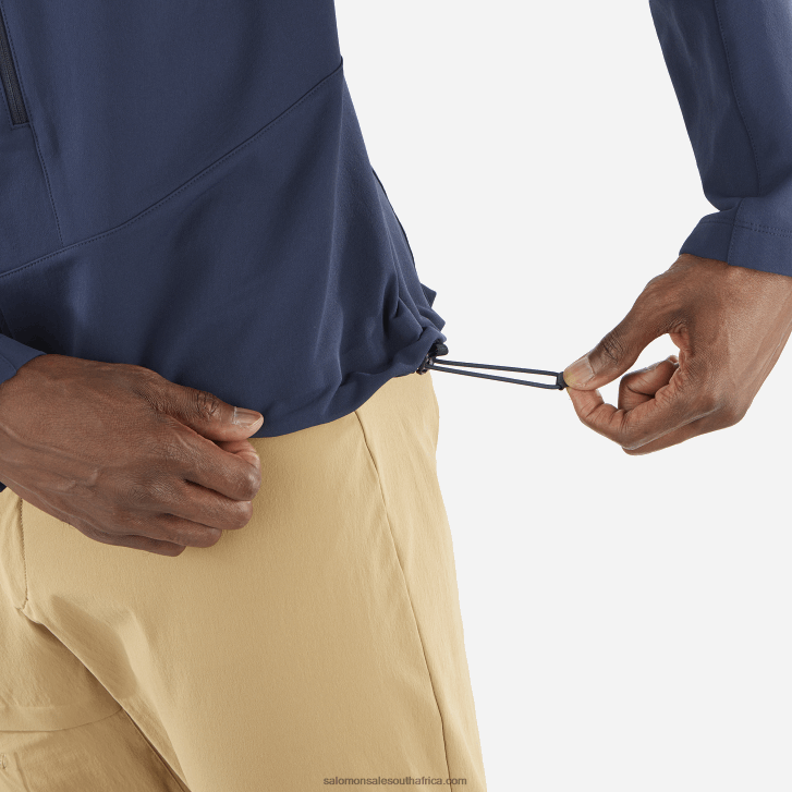 Salomon Men\s Full Zip Midlayer Jacket - Outpeak Softshell JV8B481107 Navy Iris