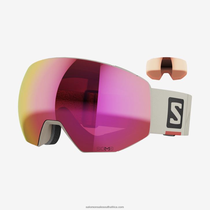 Salomon Mens Goggles - Radium Prime Sigma (And Extra Lens) JV8B48667 Roasted Cashew