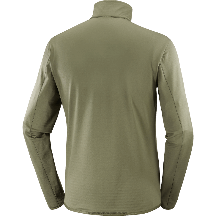 Salomon Men\s Half Zip Midlayer - Essential Lightwarm JV8B48547 Grape Leaf