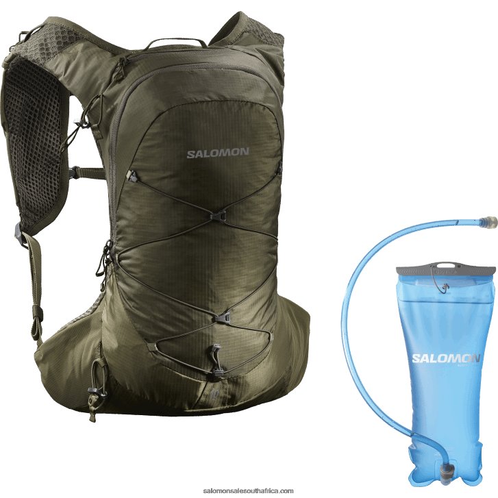 Salomon Mens Hiking Bag - Xt 10 Bladder JV8B48360 Olive Night/Martini Olive