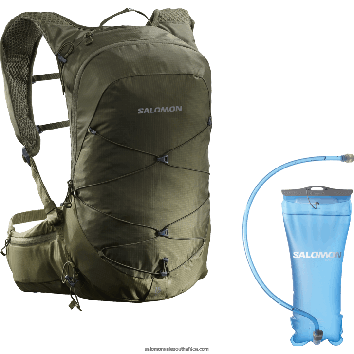 Salomon Mens Hiking Bag - Xt 15 Bladder JV8B48378 Olive Night/Martini Olive