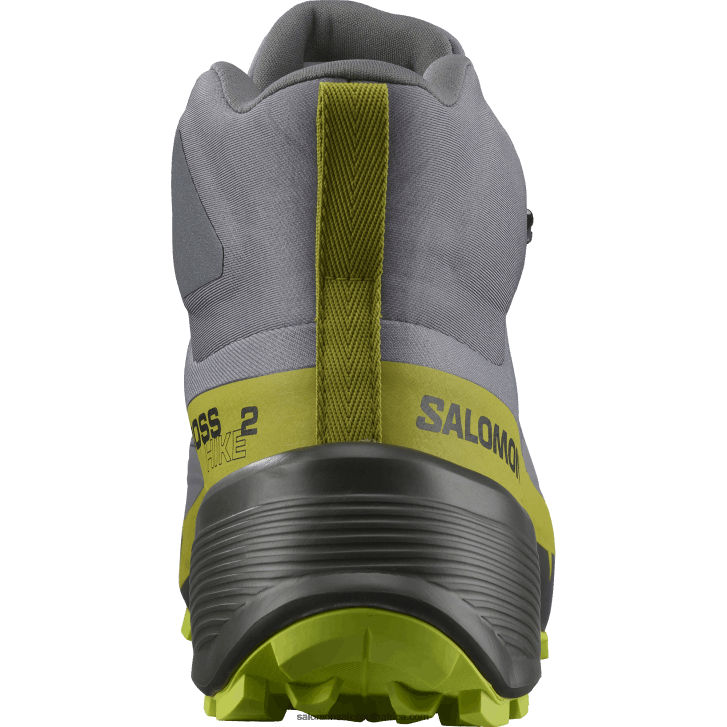 Salomon Men\s Hiking Boots - Cross Hike 2 Mid Gore-Tex JV8B4835 Quiet Shade/Acid Lime/Golden Lime