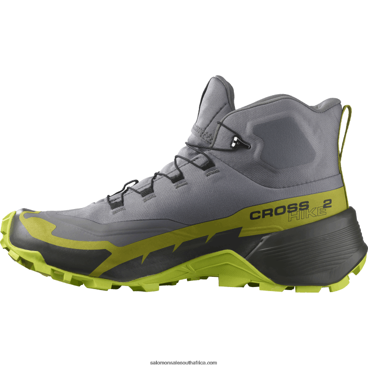 Salomon Men\s Hiking Boots - Cross Hike 2 Mid Gore-Tex JV8B4835 Quiet Shade/Acid Lime/Golden Lime