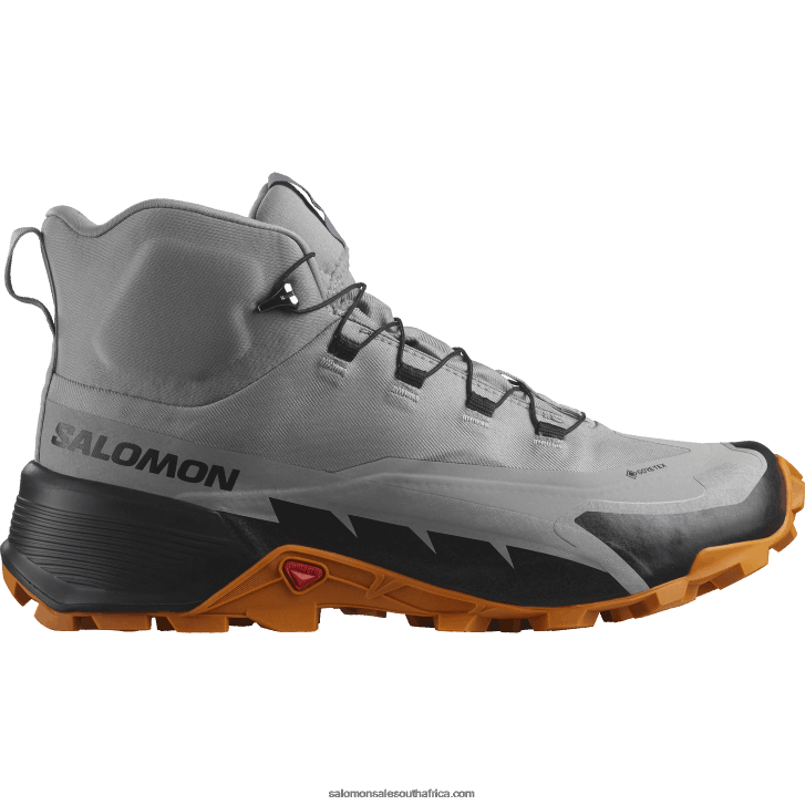 Salomon Mens Hiking Boots - Cross Hike 2 Mid Gore-Tex JV8B4837 Gull/Marmalade/Black