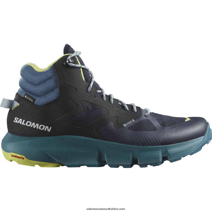 Salomon Mens Hiking Boots - Predict Hike Mid Gore-Tex JV8B4856 Dark Sapphire/Blue Ashes/Sunny Lime