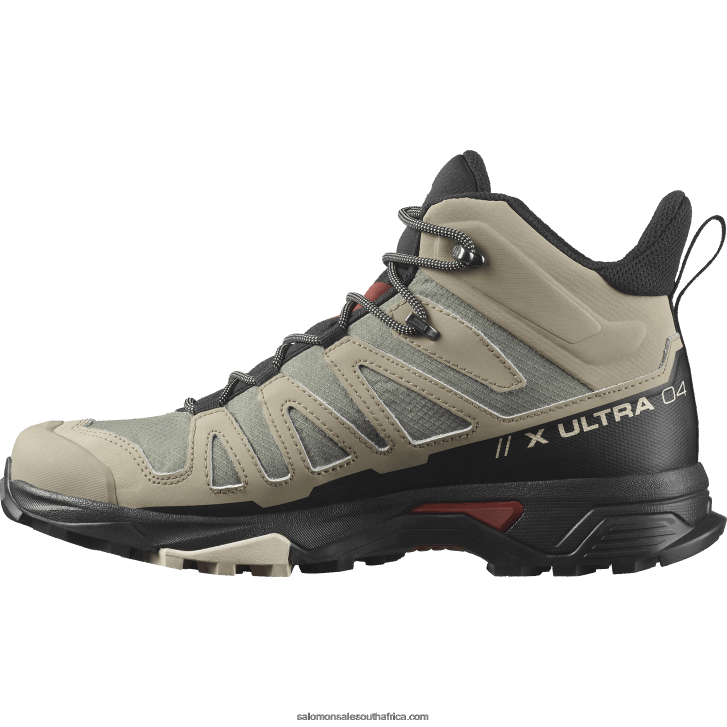 Salomon Men\s Hiking Boots - X Ultra 4 Mid Gore-Tex JV8B4811 Vintage Khaki/Black/Burnt Henna