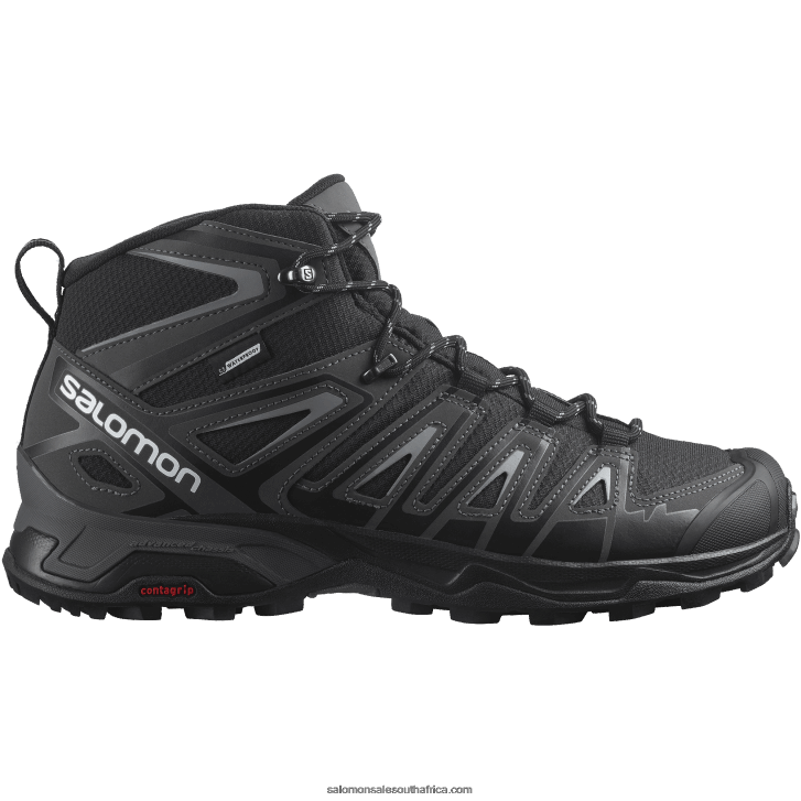 Salomon Mens Hiking Boots - X Ultra Pioneer Mid Clima Waterproof JV8B4840 Black/Magnet/Monument