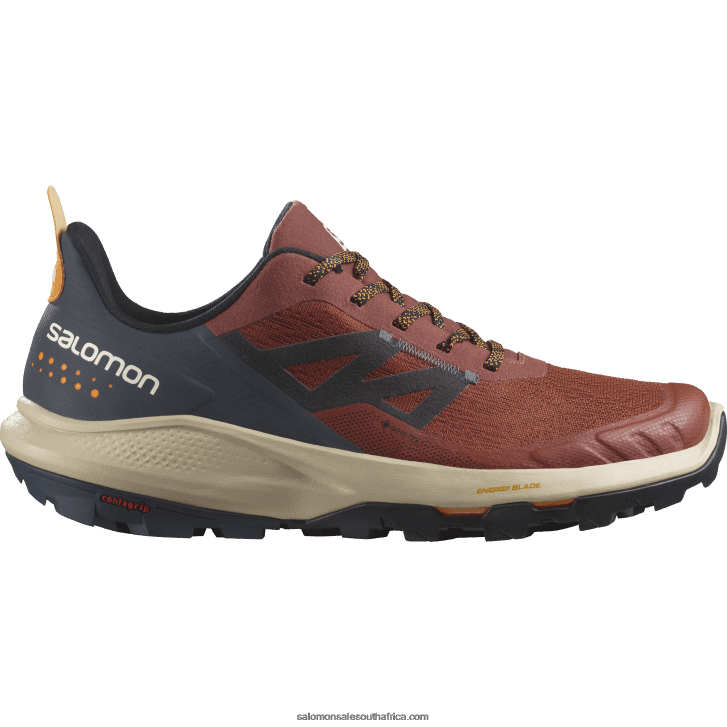 Salomon Mens Hiking Shoes - Outpulse Gore-Tex JV8B4845 Burnt Henna/India Ink/Turmeric