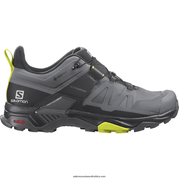 Salomon Mens Hiking Shoes - X Ultra 4 Gore-Tex JV8B4814 Quiet Shade/Black/Evening Primrose