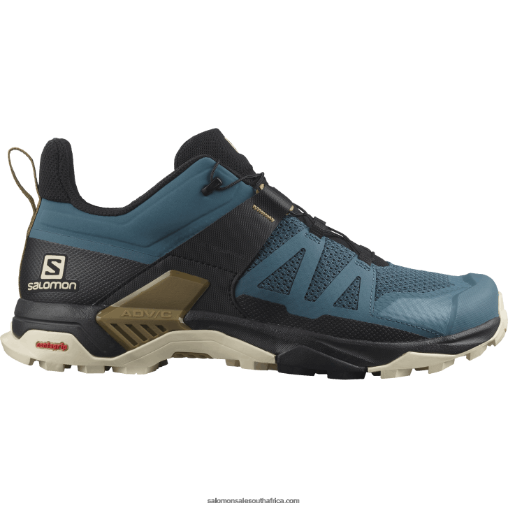 Salomon Mens Hiking Shoes - X Ultra 4 JV8B4825 Mallard Blue/Bleached Sand/Bronze Brown
