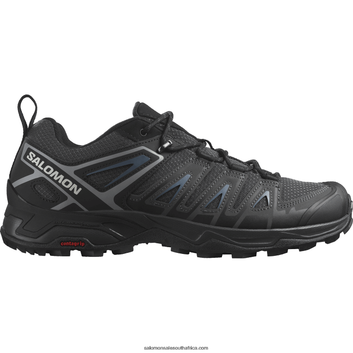 Salomon Mens Hiking Shoes - X Ultra Pioneer Aero JV8B4821 Black/Ebony/Blue Ashes