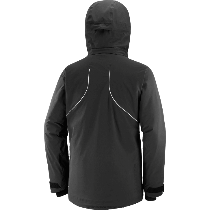 Salomon Men\s Insulated Hooded Jacket - Brilliant JV8B48543 Deep Black/White