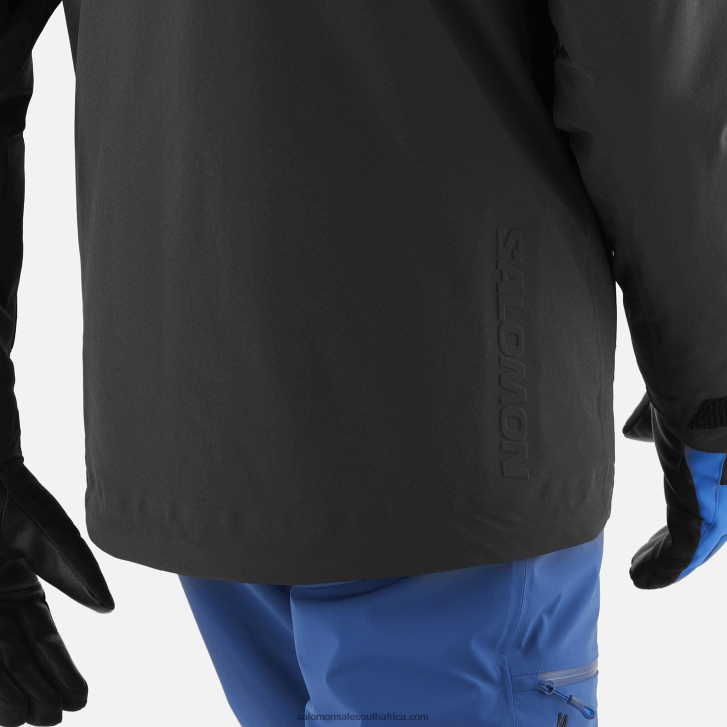 Salomon Men\s Insulated Hooded Jacket - Brilliant JV8B48543 Deep Black/White