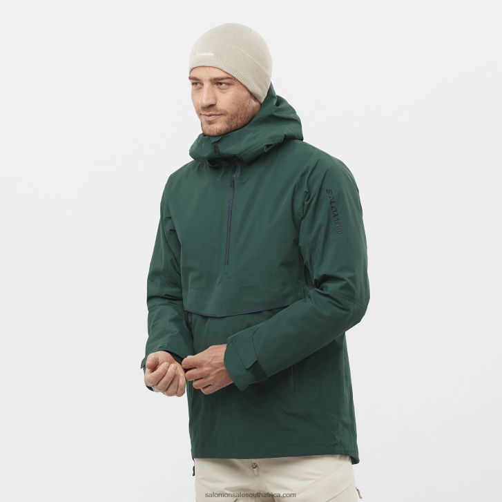 Salomon Mens Insulated Hooded Jacket - Gravity Gore-Tex Anorak JV8B48557 Ponderosa Pine/Night Sky