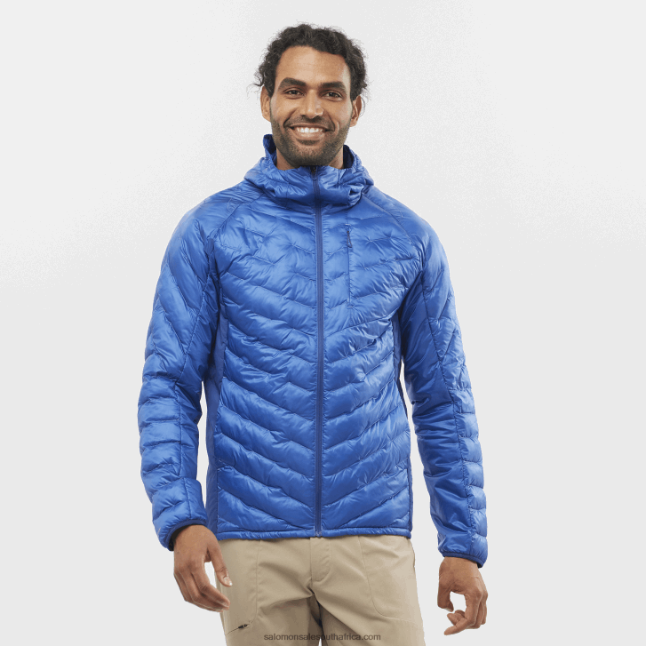 Salomon Mens Insulated Hooded Jacket - Outline Primaloft JV8B481089 Nautical Blue/Navy Peony