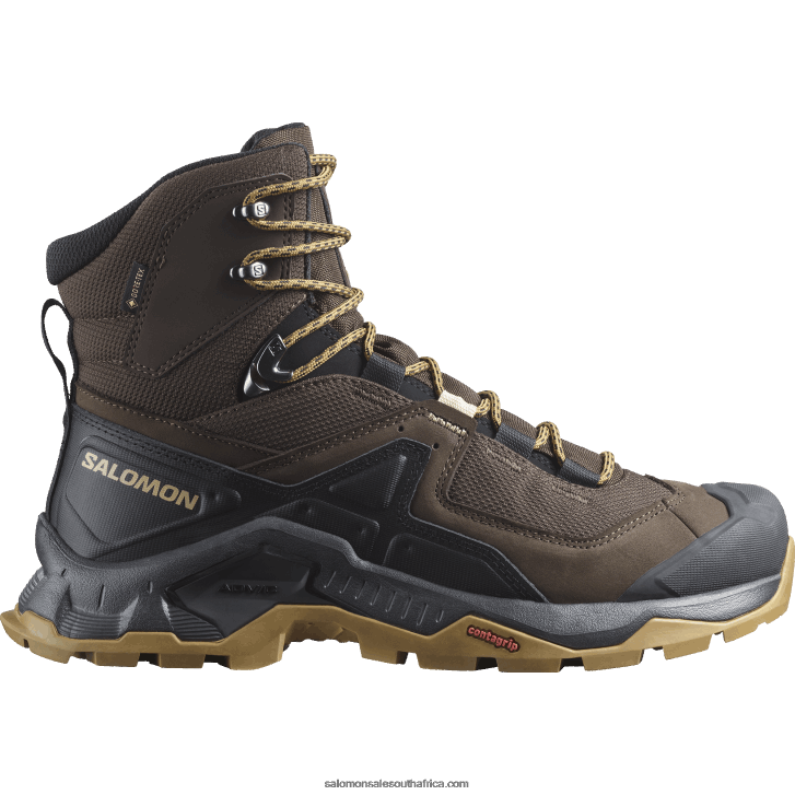 Salomon Mens Leather Hiking Boots - Quest Element Gore-Tex JV8B4849 Delicioso/Black/Dull Gold
