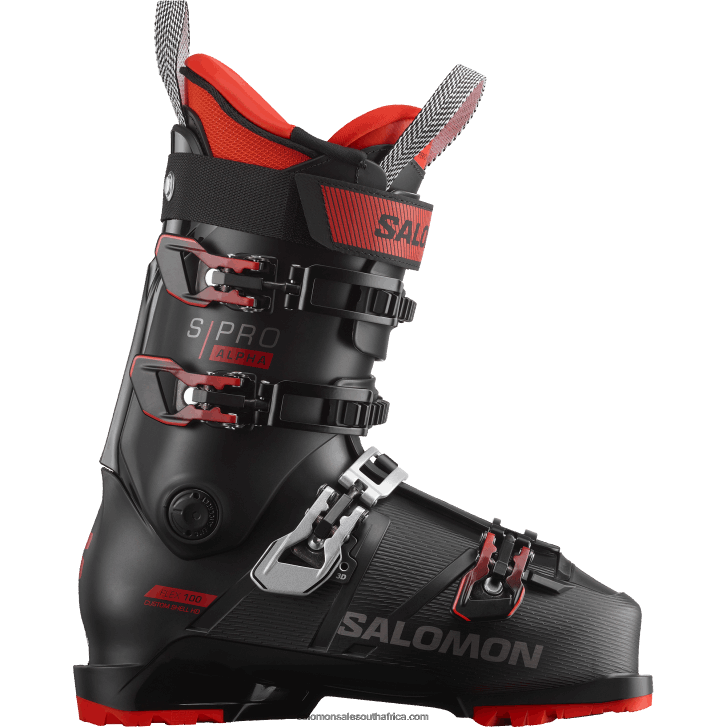 Salomon Mens On-Piste Boots - S/Pro Alpha 100 JV8B481235 Black/Red