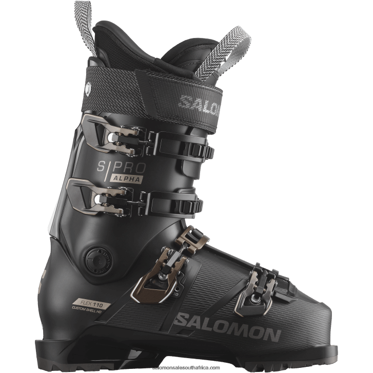 Salomon Mens On-Piste Boots - S/Pro Alpha 110 JV8B481237 Black/Titanium Metal