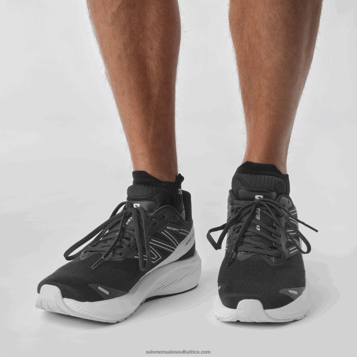 Salomon Men\s Running Shoes - Aero Blaze JV8B481067 Black/White/Lunar Rock