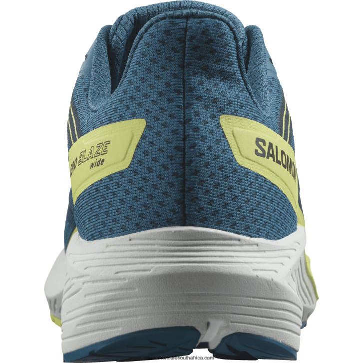 Salomon Men\s Running Shoes - Aero Blaze Wide JV8B4858 Blue Ashes/Sunny Lime/Dark Sapphire