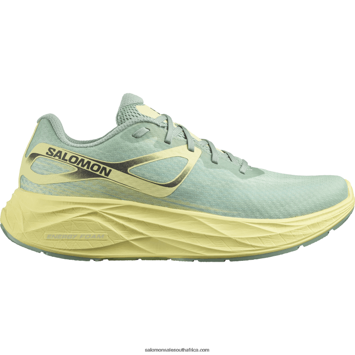 Salomon Mens Running Shoes - Aero Glide JV8B481062 Granite Green/Yellow Iris/White