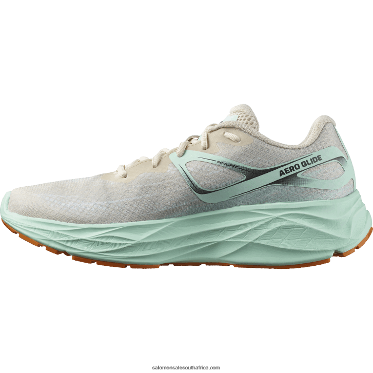 Salomon Men\s Running Shoes - Aero Glide JV8B481066 Bleached Sand/Yucca/Orange Pepper