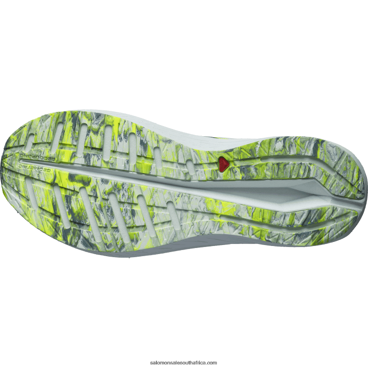 Salomon Men\s Running Shoes - Aero Volt JV8B4859 White/China Blue/Safety Yellow