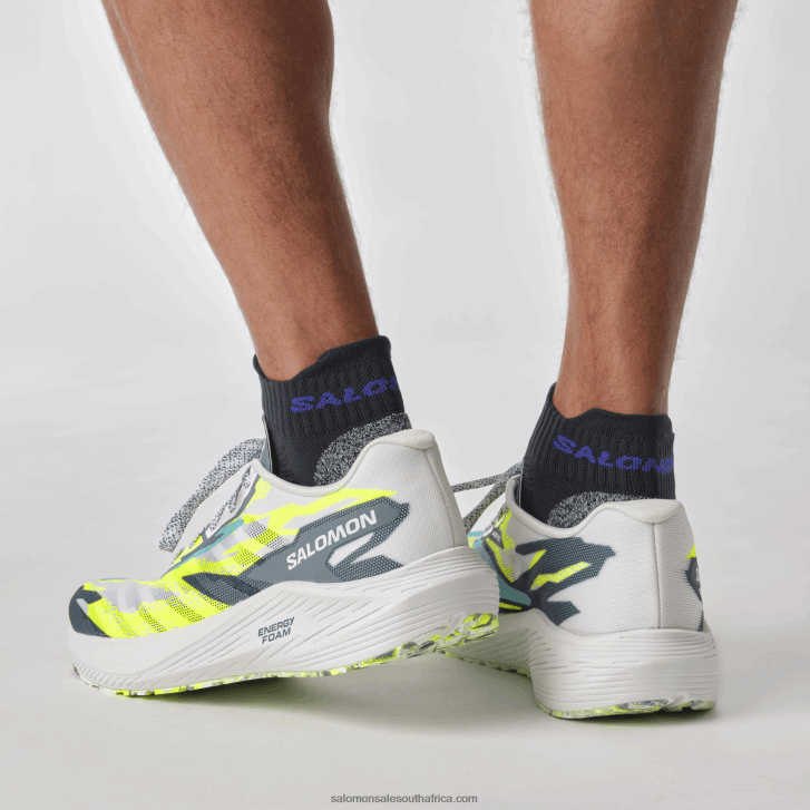 Salomon Men\s Running Shoes - Aero Volt JV8B4859 White/China Blue/Safety Yellow