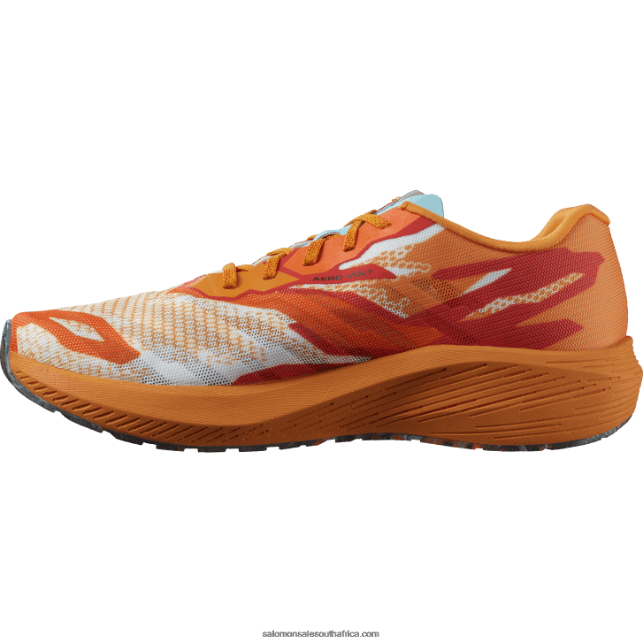 Salomon Men\s Running Shoes - Aero Volt JV8B4860 Turmeric/Fiery Red/Blue Radiance