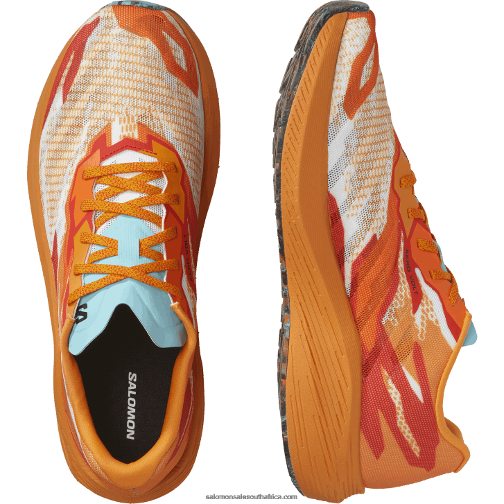 Salomon Men\s Running Shoes - Aero Volt JV8B4860 Turmeric/Fiery Red/Blue Radiance