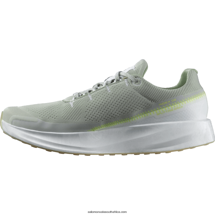 Salomon Men\s Running Shoes - Index 02 JV8B481070 White/Desert Sage/Safety Yellow