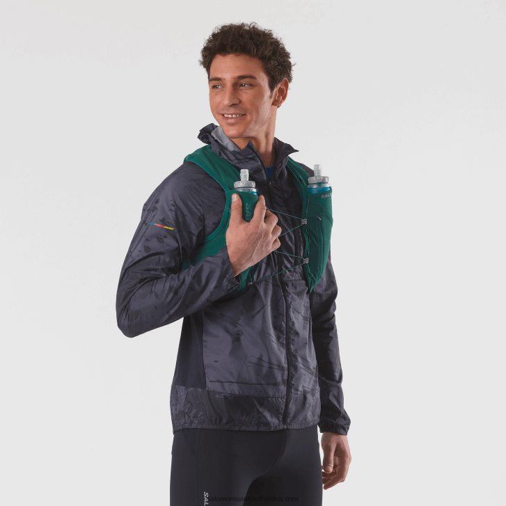 Salomon Mens Running Vest with flasks included - Adv Skin 5 JV8B48322 Pacific