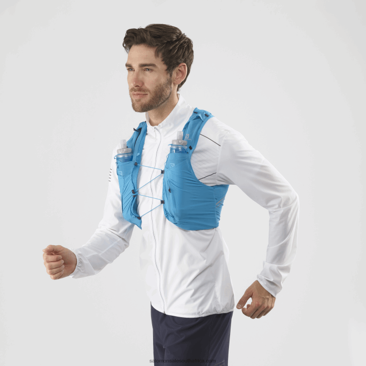 Salomon Mens Running Vest with flasks included - Sense Pro 5 JV8B48340 Hawaiian Ocean/Black