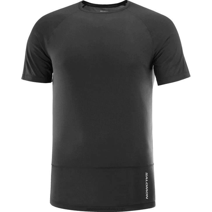 Salomon Men\s Short Sleeve T-Shirt - Cross Run JV8B48238 Deep Black