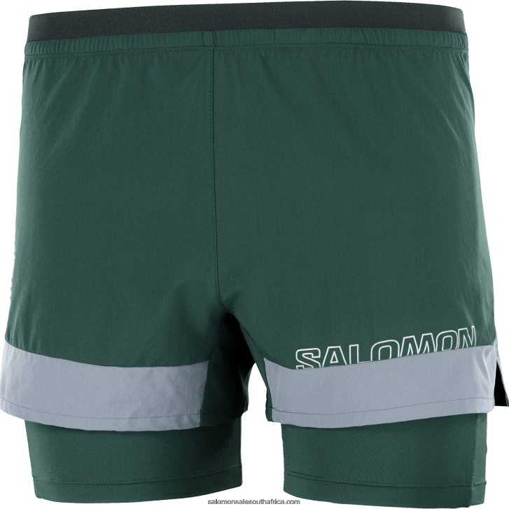 Salomon Men\s Shorts - Cross 2In1 JV8B48282 Ponderosa Pine/Quiet Shade